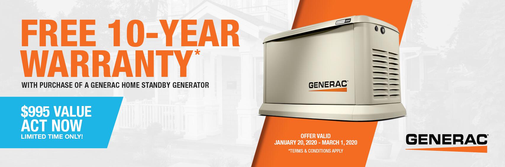 Homestandby Generator Deal | Warranty Offer | Generac Dealer | Harlingen, TX
